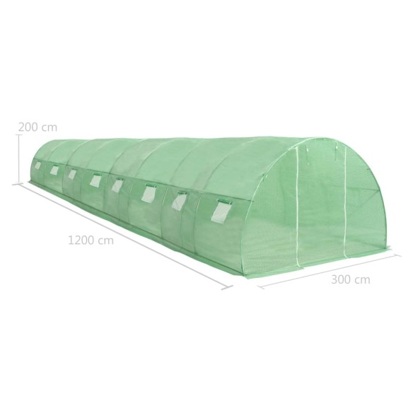 Оранжерия - 12x3x2 м - полиетилен и стомана - 36м² - 11