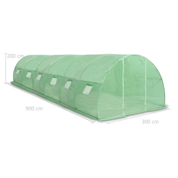 Оранжерия -  9x3x2 м - полиетилен и стомана - 27м² - 11