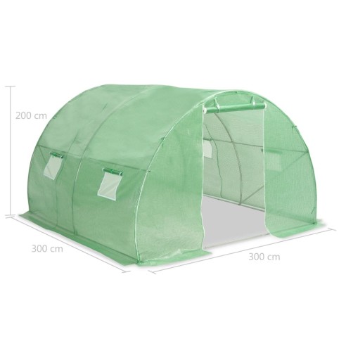 Оранжерия - 3x3x2 м - полиетилен и стомана - 9м² - 12