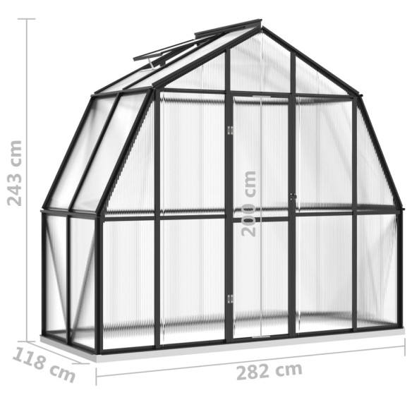 Оранжерия с рамка - стомана и поликарбонат - 3,3 м² - 8