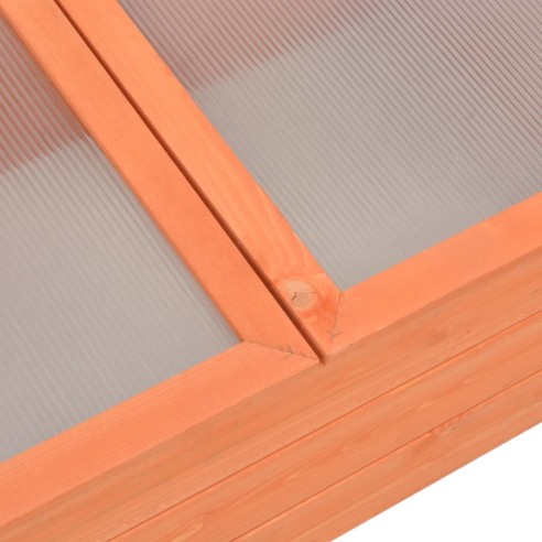 Мини оранжерия - 100x50x34 см - дърво и поликарбонат - 8