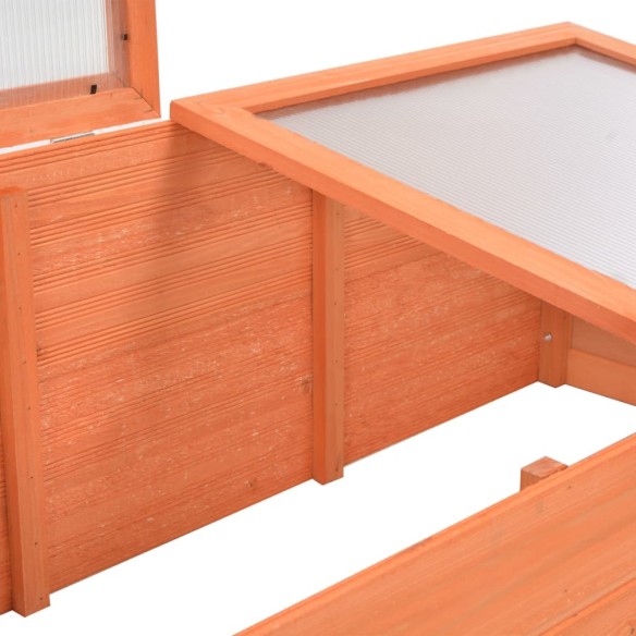 Мини оранжерия - 100x50x34 см - дърво и поликарбонат - 9