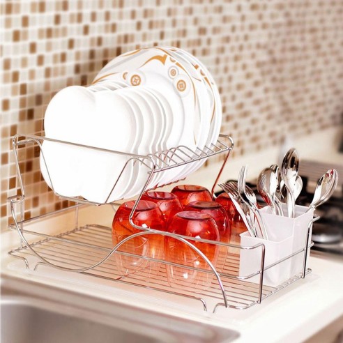 Сушилник за съдове 2 нива KB 009 хромиран TEKNO TEL - 2