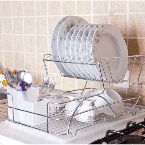 Сушилник за съдове 2 нива KB 009 хромиран TEKNO TEL - 3