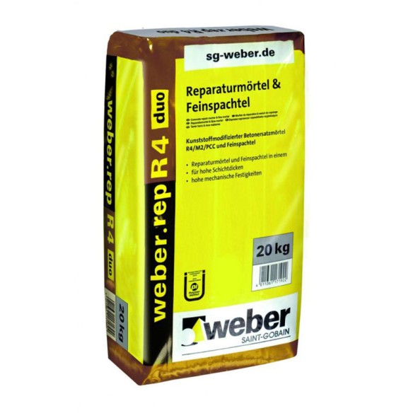 Възстановителен разтвор за бетон R4 DUO FW27 20кг WEBER - 1