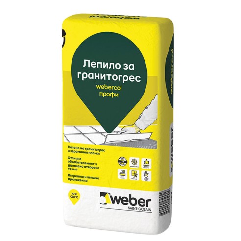 Лепило за плочки Webercol профи F601 25кг WEBER - 1