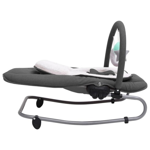 Бебешки шезлонг, антрацит, стомана - 3