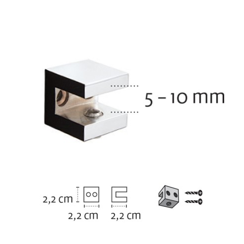 Държачи за полица 5-10 мм, куб KAPITAN - 1