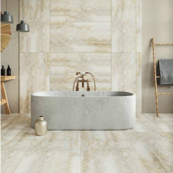 Гранитогрес Cement White HDR Stone 60x120 см DECOVITA