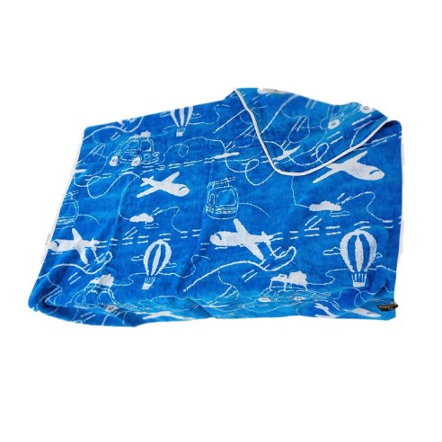 Бебешка хавлия с качулка 100x100 см тъмносиня BULGARIA TEX - 2