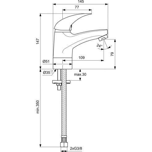 Стоящ смесител за умивалник Orion Grande - VIDIMA