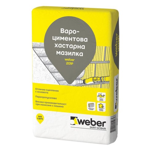 Варо-циментова мазилка 40 кг 201P WEBER - 1