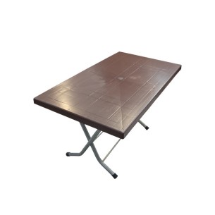 Сгъваемa маса с метални крака 70x120 см кафява MEVSIM