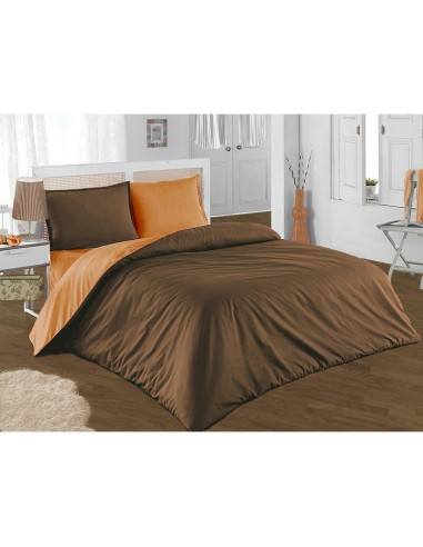Спален комплект за макси спалня кафяво/оранжево RAKLA