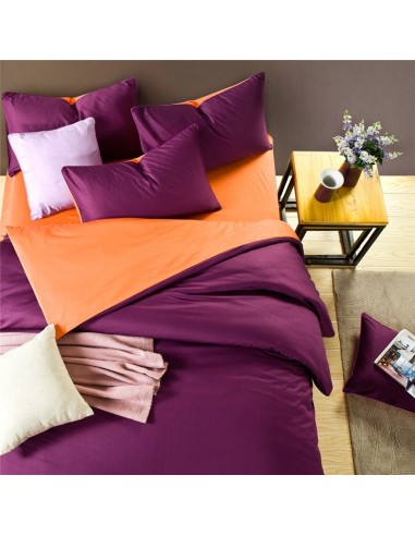 Спален комплект за макси спалня тъмнолилаво/оранжево RAKLA