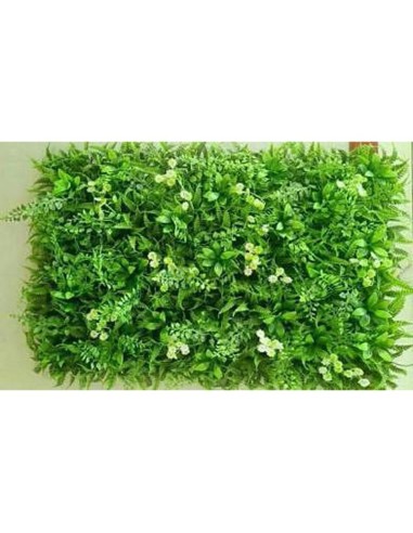 Изкуствена трева за стена 40x60 см папрат/бяло DIY-AP-38