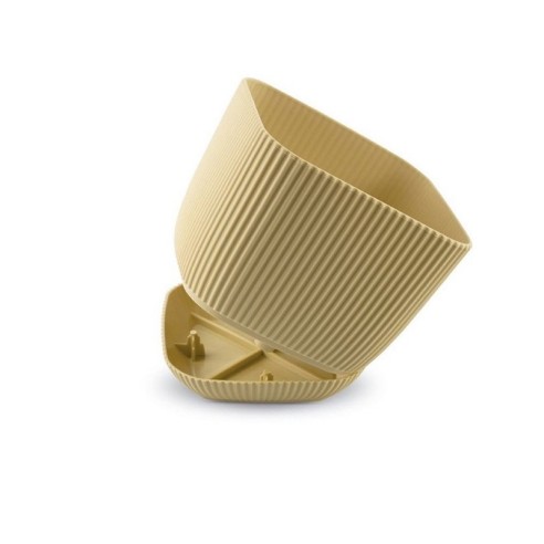 Квадратна саксия 0.67 л жълта KRS-382 MERCAN