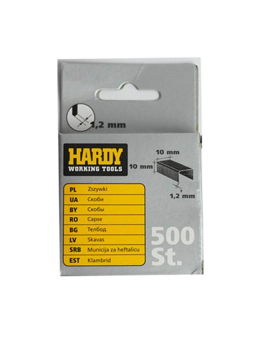 Скоби за такер 10x10x1.2мм 500 броя Hardy - 1