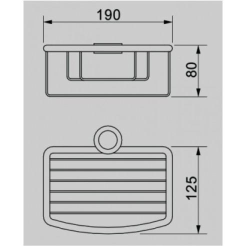 Решетъчен кош за баня с тръба Ноа 19х8х12,5см INTER CERAMIC - 5