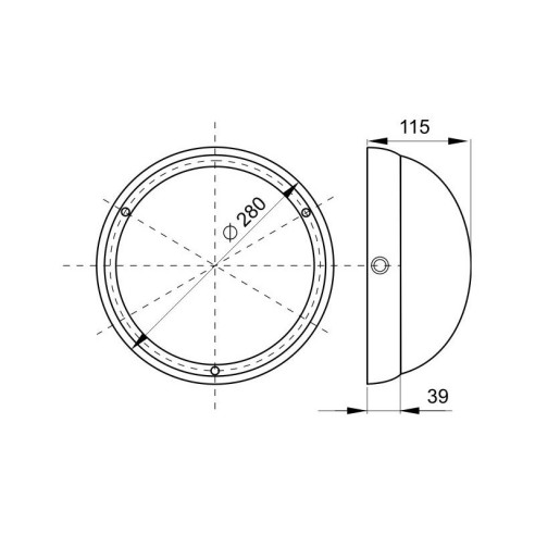 Влагоустойчив аплик Сириус 2 IP54 сив ATRA