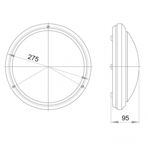 Влагоустойчив аплик Орион 102 IP54 бял ATRA