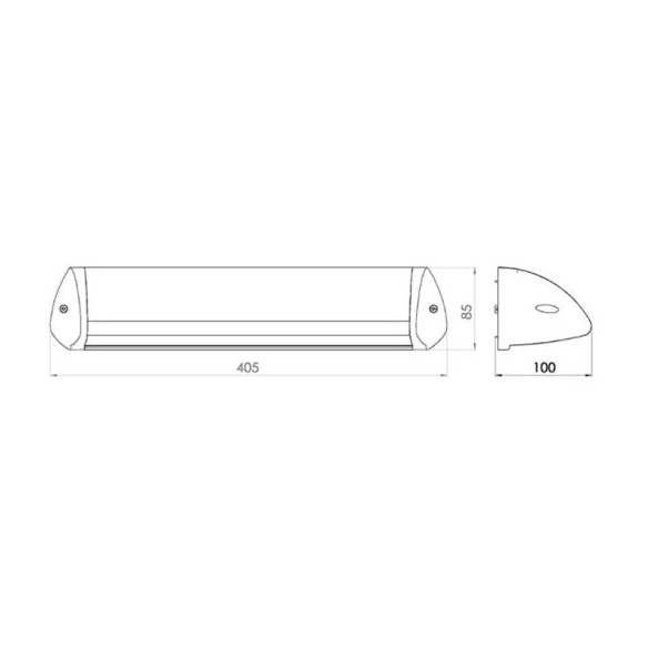 Влагоустойчив аплик Бри 23W E27 IP54 бял ATRA