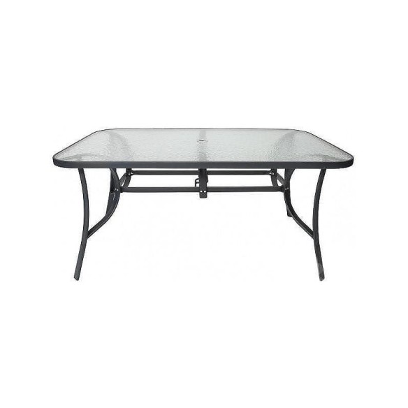 Градинска маса с темперирано стъкло 150x90x70 см DeHOME