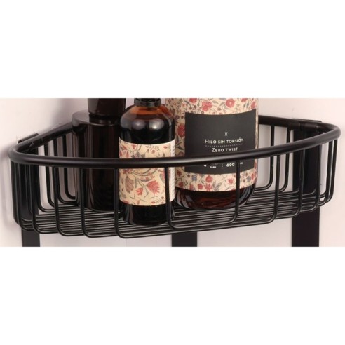 Ъглова кошничка за шампоани черен мат Extra KAPITAN