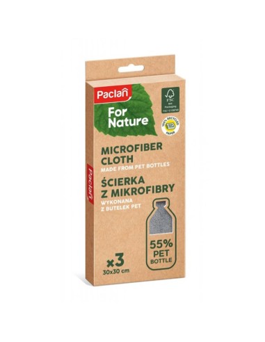 Микрофибърни кърпи от рециклирани PET бутилки 3 бр. PACLAN