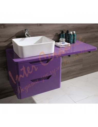 Шкаф за баня без умивалник 120х50х48.5см лилав INTER CERAMIC - 1