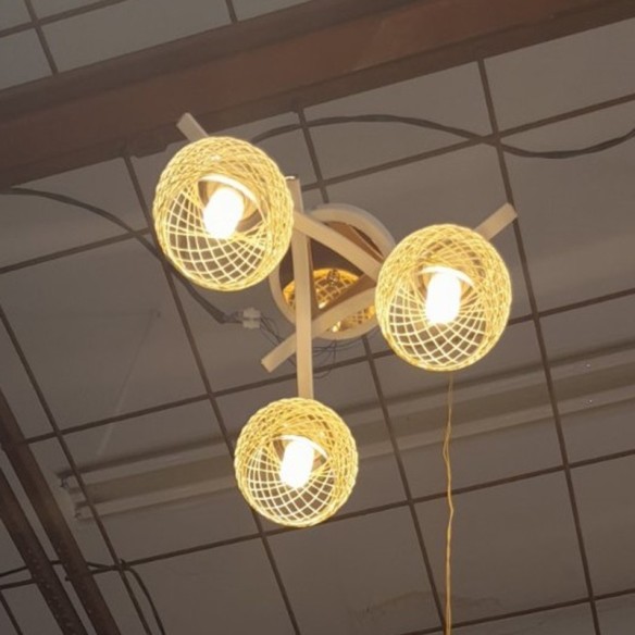 Полилей метал, стъкло Е27 3x60W М087149С-3