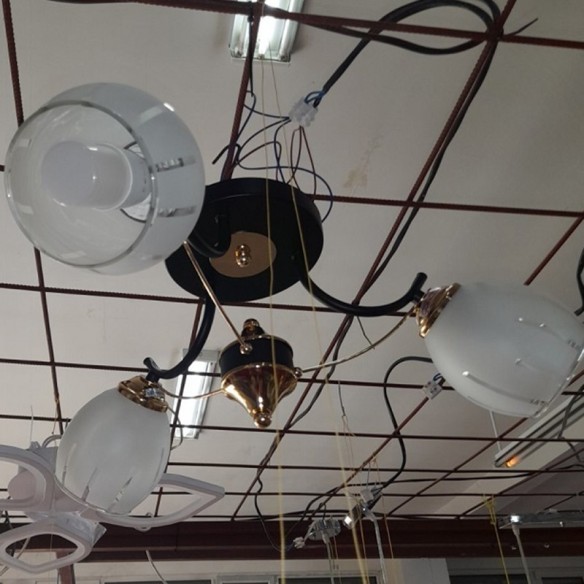 Полилей метал/стъкло Е27 3x60W МН35687А-3