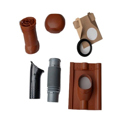 Комплект керемида отдушник DuroVent червено-кафяв BRAMAC