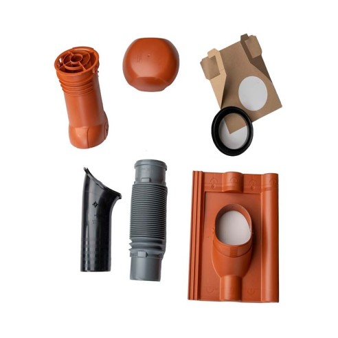 Комплект керемида отдушник DuroVent червен BRAMAC