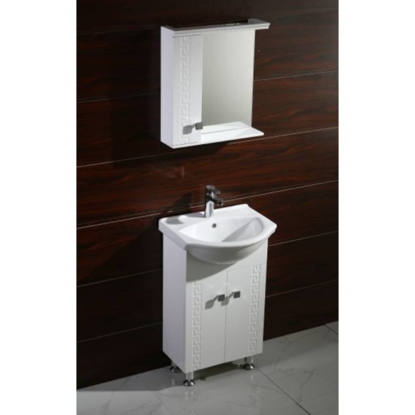 Шкаф за баня Спенсър 50х42х85см бял INTER CERAMIC - 3