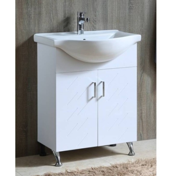 Шкаф за баня Давид 64.5х49х85см бял INTER CERAMIC - 1