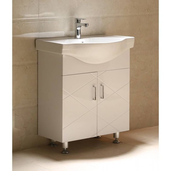 Шкаф за баня Водо 70х44х85см бял INTER CERAMIC - 1