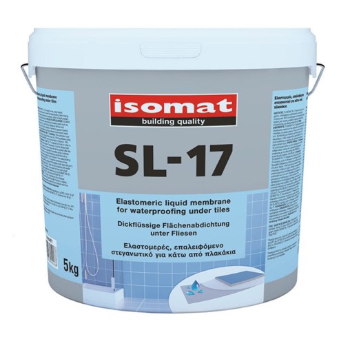 Течна мембрана за хидроизолация под плочки 5 кг ISOMAT SL-17