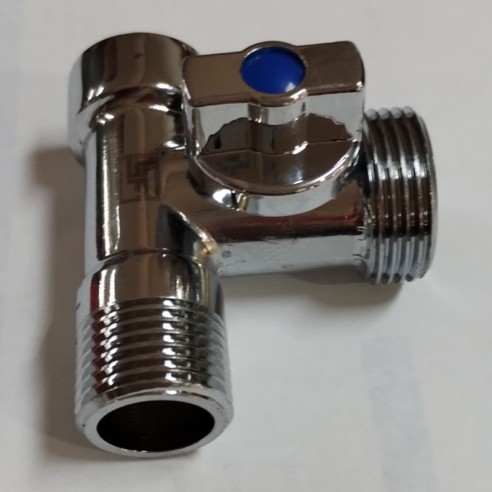 Сферичен трипътен кран 1/2"М х 1/2"F х 3/4"М