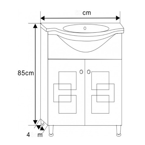 Шкаф за баня Лего 6040 INTER CERAMIC