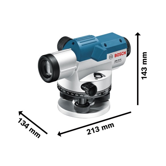 Комплект оптичен нивелир Bosch GOL 32 G + Статив BT 160 + Лата GR 500