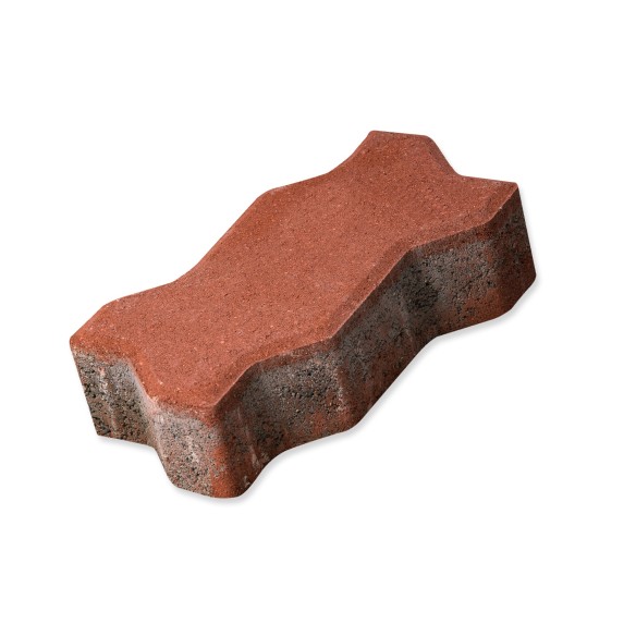 Бетонни блокчета - Unda - червени - 22,5 x 11,2 x 6 - PETRA PAVAJE