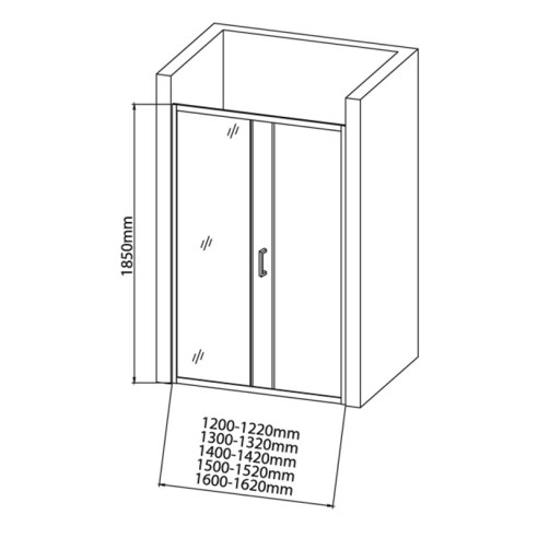 Стъклен преграден параван 130x185 см SW-001D FORMA VITA