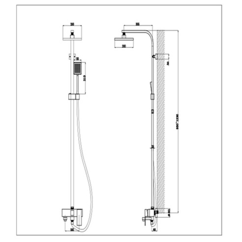 Душ система със смесител YS34164 FORMA VITA