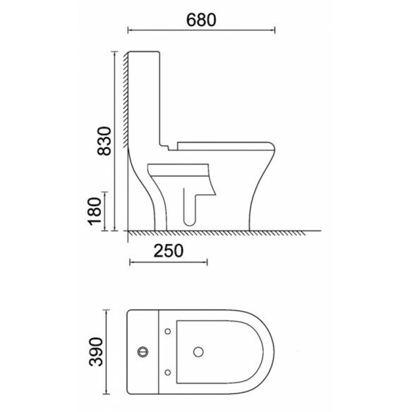 Моноблок с долно оттичане X-Comfort CTT-1011S FORMA VITA