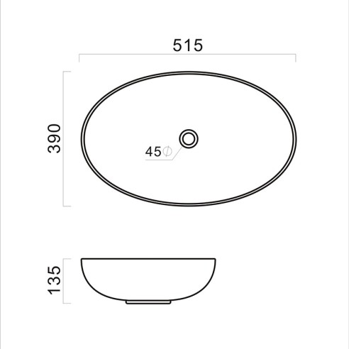 Мивка за плот 51.5x39x13.5 см TWB018 FORMA VITA