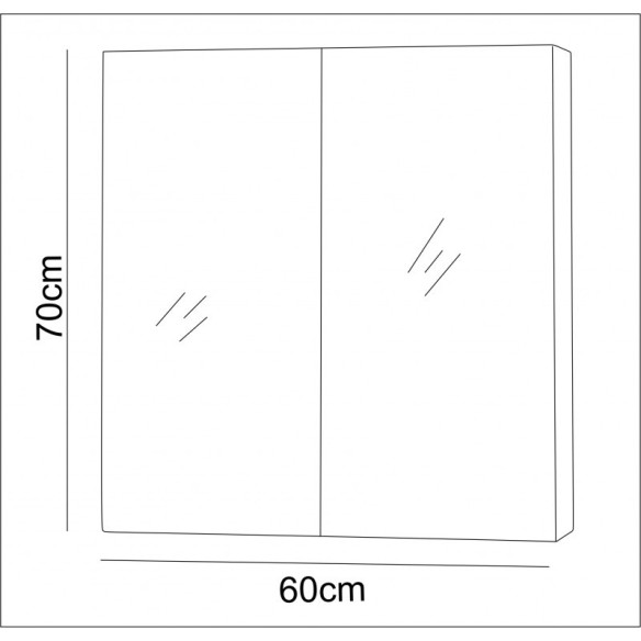 Комплект шкаф за баня Бюти, умивалник и горен огледален шкаф INTER CERAMIC - 4