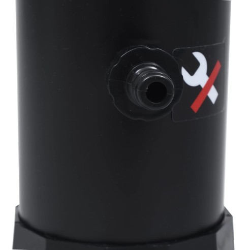 Градински соларен душ, черен, 215 см, 8 л