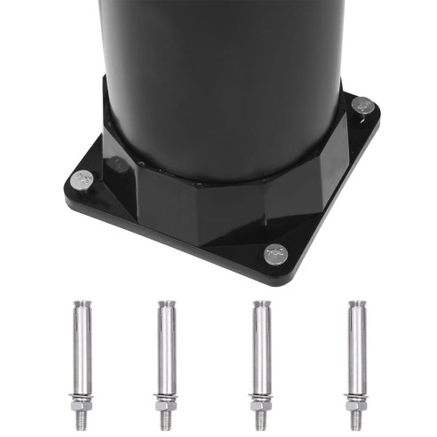 Градински соларен душ, черен, 215 см, 8 л