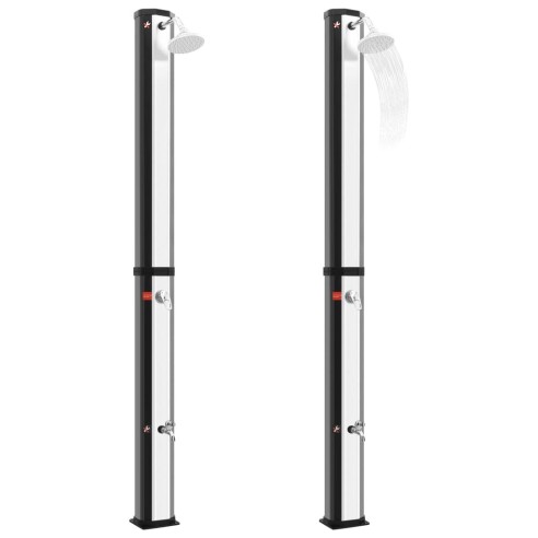 Градински соларен душ 217 см с душ слушалка и кранче, 35 л